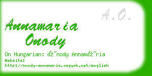 annamaria onody business card